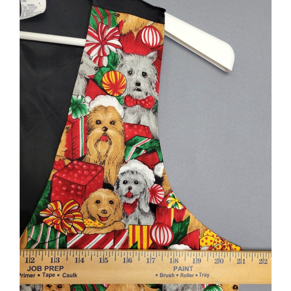 Vintage Nutcracker Christmas Vest Womens L Button Front Dogs100% Cotton Holiday - Picture 6 of 11